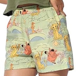The Lion King: Hakuna Matata Women and Girls Pull On Green All Over Printed Regular Fit Cotton Boxer Shorts-picture-14