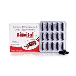 Biovital Capsules - Capsules of Calcium, Proteins, Vitamins, Ginseng Extract Powder and Minerals | 15 Capsules x 2 | Boosts Energy |Relieves Fatigue| Supports Immunity-image-66