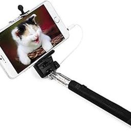 Lipzie Wired Monopod Extendable Pocket Size Selfie Stick with AUX Wire for All Smartphones (Color May Vary)-picture-31