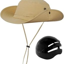 MERISHOPP Bicycle Helmet Sun Visor Hat Hat Type Helmet for Adults Unisex Everyday Wear Khaki-image-10