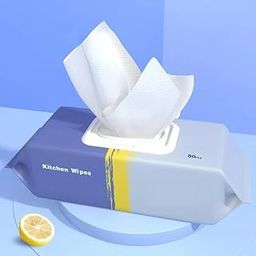 KPS 80 PCs Kitchen Cleaning Wipes | Wet Wipes For Kitchen | Towel Tissue For Pans/Bowls/Tabletop/Ceramic Tiles/Sink | Household/Kitchen Cleaning Supplies (Pack of 1,Multicolor)-image-44