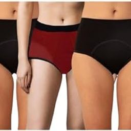 SKSTOREHeavy Flow Period Panties for Women | Reusable Leak-Proof Underwear | Absorbs 4X More Than Pads | Full Coverage Cotton Comfort | Budget-Friendly (Pack of 3)-image-66