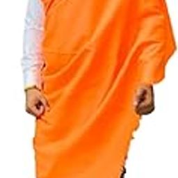 Black Lohi Stole For Men Full Size, Fine Wool - Size 50x100 Inches (Orange), Standard-picture-39