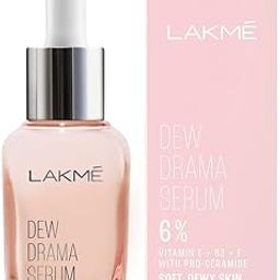 LAKMÉ 6% Vitamin E, Niacinamide, Vitamin F & Pro-Ceramides Dew Drama Serum For Improved Skin Barrier & Dewy, Radiant Skin, 30Ml-33