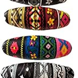 Saree Pin/Hijab Pin Combo Pack of 6 pcs for Women - Multi Color - Printed Brooches-image-2