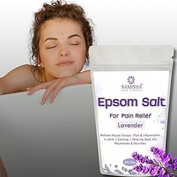 Epsom Bath Salt | Epsom Salt For Pain Relief, Foot, Muscle Relief, Relieves Muscles Tension, Aches and Pain | Sea Salt For Bathing | Bath Salt For Men and Women | Pain & Inflammation in Joints (400 GM, Lavender)-image-54