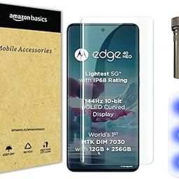 Amazon Basics HD UV Tempered Glass Screen Protector for Moto Edge 40 Neo 5G | Full Adhesive | Curved Edge to Edge Full Screen Coverage | Easy Installation Kit-2