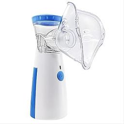 ACCUTRUST Portable Mesh Nebulizer, Silent Operation 33dB, USB Rechargeable, Medical Grade, White and Blue-picture-0