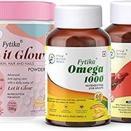 Fytika Let it Glow Pineapple, Collagen Powder-200G + Fytika Omega 1000 (Omega-3 Fatty acids)-60 Caps + Fytika Fit Liver (Liver Detox Supplement)-60 Tabs-image-10