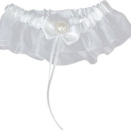 VELURA Prom Bridal Rhinestone Pearl With Bow Wedding Garter Satin Toss -Ivory |1 x Y-Type Servo Extension Splitter|Garters| Wedding & Formal Occasion-image-43