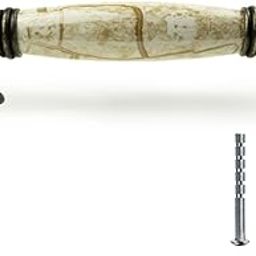 DIY Decor Hub - 10 pcs Antique Brass Cabinet Drawer Pulls with Brown Marble Ceramic Handles and 3 3/4 inch Hole Centers for Cabinets, Drawers, Dressers, Trays-image-69
