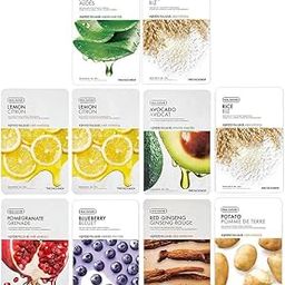 The Face Shop Real Nature Daily Glow Sheet Mask for Glowing Skin & Hydration | Facial Mask with Serum | Korean Sheet Mask For Unisex (Pack of 10) (Assorted)-28