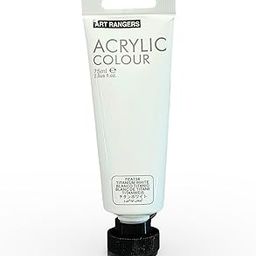 ART RANGER Artists Acrylic Paint 75ml | Highly Pigmented Artists' Acrylic Paints Ideal for Paper, Canvas, Water-based Colours, Non-toxic, Inter-mixable Colors, Crafters, Fine Art Students and Professionals (Titanium White)-9