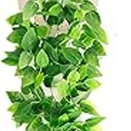 Tdas Plastic Artificial Plants With Pot Leaves Hanging Ivy Garlands Plant Greenery Vine Creeper Home Decor Door Wall Balcony Decoration Party Festival Craft (Design 1 (1 Pcs))-image-96