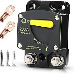RuggedXL Manual Reset Circuit Breaker for 12-48V DC Systems, 12V Power Supply - CB510 (200)-image-78