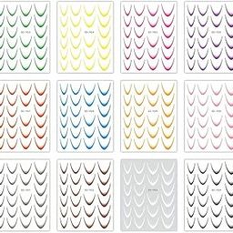 French Gradient Nail Stickers 12 Set Waterproof Solid Thin Tough Nail Stickers-image-89