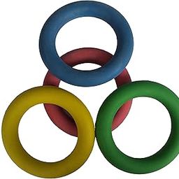 Tima Deck Tennis Rings: Outdoor Party, Beach & Playground Game for Adults, Kids & Families - Set of 4 Rubber Disks for Tennikoit Games (Plain)-picture-18