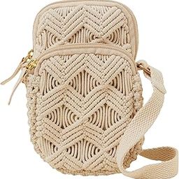 London Women's Cream Macrame Phone Bag-13