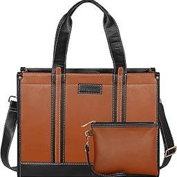 Womanix PU Laptop Tote Bags for Women, Work Bag,15 inch tote for Women, Large Capacity Handbag for Office, School, Travel, Teacher Purse Lightweight Computer Bag Business.-image-29