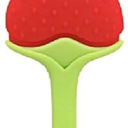 WATERFOWL Infant Silicone Fruit Shape Teether For Baby 6-12 Months|Baby Teether 3-6 Months Babies|Teether Teether For 6 To 12 Months Baby Teething Toy For Babies Bpa Free (Strawbery),Multi-16
