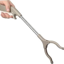 GLEAVI 1pc Sanitory Worker Accessories Garbage Clamp Stainless Steel Pick up Clip Non-slip Grip-image-2