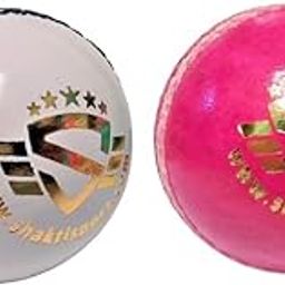 Shakti Sprots Cricket Ball Leather 2 Piece Professional Hand Stitching Waterproof Coating Season Ball forAll Youth, Adult and Kids (Red and White Set of 2)-image-30