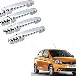 KOZDIKO Chrome Handles Door Latch Cover Set of 4 Pcs for Tata Tiago-image-2