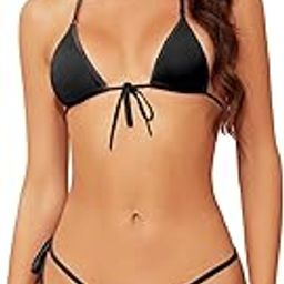 2 Pack Women's Sexy Tie Side Thong Mini Bikinis-image-48