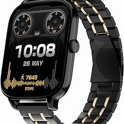 Vibez Majestic Luxury Smartwatch for Women & Men - Stainless Steel Strap, 1.83" Display, High Resolution, 60 Sports Modes,100+ Watch Faces, Long Battery & BT Calling Smart Watch for Women & Men-23
