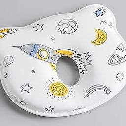 VOIDROP Infant Memory Foam Pillow – Bear-Shaped with Space Print for Head Support-image-31