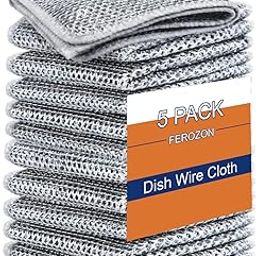 Non Scratch Wire Dish Cloth (Pack of 5), Steel Scrubber for Utensils Cleaning, Multipurpose Wet and Dry Cleaning, Stainless-Steel Dish Wash Scrubber for Washing Dishes, Sinks, Counters-image-10