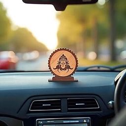 GKD Hanuman Ji Car Dashboard Idol | Compact Engineered Wood Religious Showpiece | Bajrangbali Idol for Car, Desk & Gifting-image-12