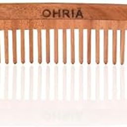 Ayurveda Natural Neem Wooden Comb without Handle & Fine Tooth | For Hair Growth & Scalp Health | With Neem and Sesame Oils| Suitable for All Hair Types-5