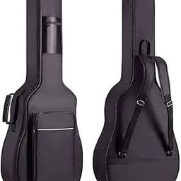 Grow wings Nylon Acoustic Guitar Cover Bag With Foam Padding Unique Design With Heavy Padded Guitar Bag (Black)-image-29