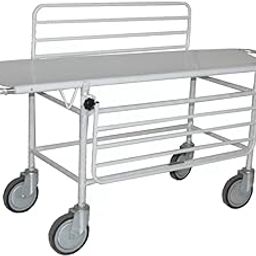 P.M.P.S Stretcher Trolley for Patient Shifting in MS Material & MS Stretcher Top with Rails,Full Size 84X22X32 Inches -Self Installation-11