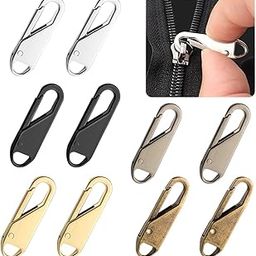 Detachable Zipper Pulls Head, 10 Pcs Universal Detachable Zipper Puller, 5 Different Colors Zipper Pull Replacements for Luggage Backpack Leather Bag Coat Or Jacket-11