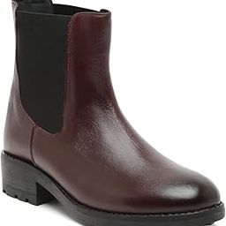 teakwood leathers Teakwood Women Brown Solid Genuine Leather Mid-Top Chalsea Boots-picture-18