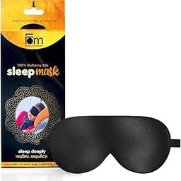 Friends of Meditation ® 100% Mulberry Silk, Super Smooth Sleep Mask And Blind Fold (Black)-28