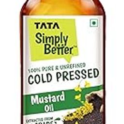 Tata Simply Better Pure & Unrefined Cold Pressed Mustard Oil,Naturally Cholesterol Free, 1L, Rich Aroma & Flavour of Real Mustard Seeds, A1 Grade Mustard Seeds-image-44