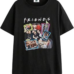 SXV Friends Casual Loose Round Neck Short Sleeve Women's T-Shirt, Suitable for Summer,Graphic Tee-image-41