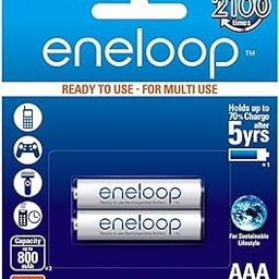 Panasonic ENELOOP Ni-MH up to 800 mAh AAA Rechargeable Batteries,Low self-Discharge for Multi-use,Storage Life Hold 70% Charge up to 10 Year, Pack of 2-21