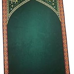 HEAVENGLOW Eid Praying Rug Soft for Knees and Forehead Prayer Rug Carpet 65cmx110cm Style D-image-44