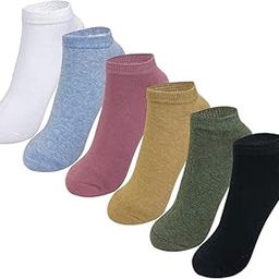 Womens Ankle Socks Soft Pure Cotton Low Cut Athletic Casual Mutil Color No Show Socks for Women 3/6/12 Pack-image-33