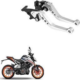Vagary Silver Heavy Duty 6 Positions Adjustment Clutch Brake Lever for KTM Duke 390-15