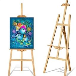 5 Feet Adjustable Wooden Easel Stand for Canvas Painting, Display & Drawing – Ideal for Artists, Students & Home Decor-image-9