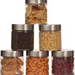 PEARLPET Plus Range Plastic Storage Jars & Containers For Kitchen |Stackable |Air Tight| Steel Cap Jar Set Of 6 Food Grade Boxes For Kitchen storage | Bpa-Free |6 pieces of 500 Ml,Transparent-image-22