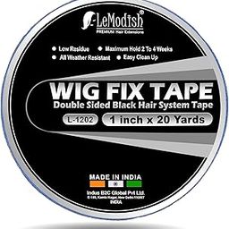 LeModish Black 20 Yard Cotton Based Wig Tape Strips for Men, Double-Sided Tape for Hair Patch & Extension Bonding-image-67