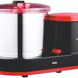 VIJAYALAKSHMI | Dezire 2 Litre | Heavy ABS Body Wet Grinder, 2L (Black & Red) | with Coconut Scrapper & Atta Kneader Attachment.-image-1