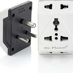 hi plasst pins n plugs Hi-Plasst Universal 3 Pin Plug Adapter (1 Piece) – Multi Plug Travel Converter with 6A/10A Rating – 3 Way Plug – 3 Pin Plug Socket for Worldwide Use-picture-49