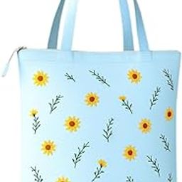 Cotton Tote Bag For Women Stylish I Latest Casual Shoulder Embroidered Canvas Hand Bags For Women I New Floral Style Ladies Handbags College Girls, Office Daily Use, Beach & Shopping, Travel-image-50